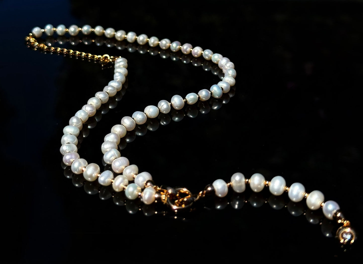 S925 Sterling Freshwater Pearl Necklace with Sparkling Zircon Pendant