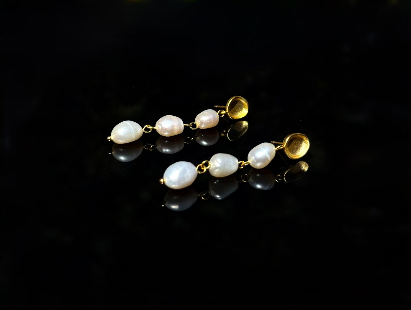 S925 Sterling Silver Baroque Pearl Earrings