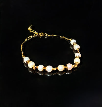 S925 Sterling Freshwater Pearl Wrap Bracelet