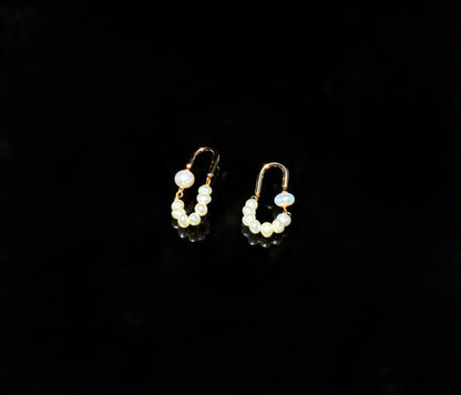 S925 Sterling Freshwater Pearl Hook Earrings