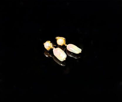 S925 Sterling Freshwater Pearl Earrings