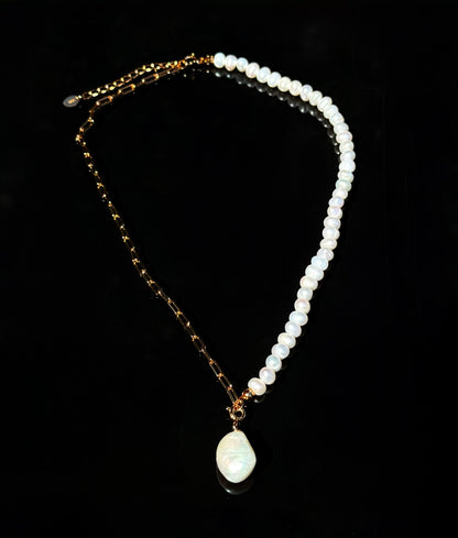 S925 Sterling Baroque Pearl Necklace