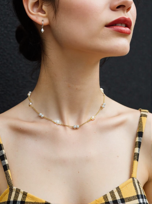 S925 Sterling Freshwater Pearl Necklace
