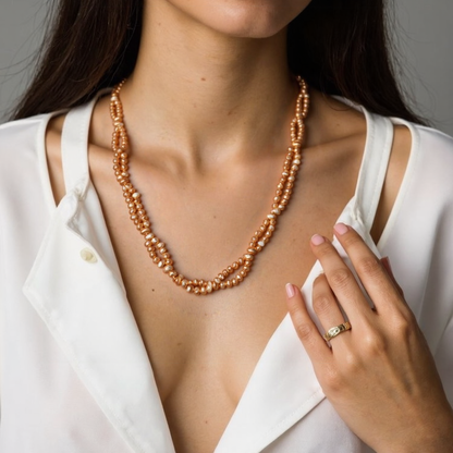 Freshwater Pearl Necklace - Double Strand Sophistication