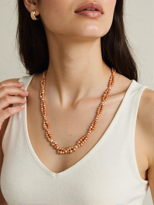 Freshwater Pearl Necklace - Double Strand Sophistication