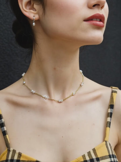 S925 Sterling Freshwater Pearl Necklace